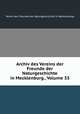 Archiv des Vereins der Freunde der Naturgeschichte in Mecklenburg., Volume 53, Verein der Freunde der Naturgeschichte in Mecklenburg 