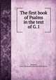 The first book of Psalms in the text of G. I, Sheppard, Henry Winter,Massachusetts Bible Society 