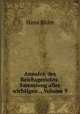 Annalen des Reichsgerichts: Sammlung aller wichtigen ., Volume 9, Hans Blum 