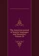 The American journal of Semitic languages and literatures, Volume 20, University of Chicago. Dept. of Semitic Languages and Literatures 