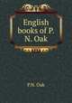 English books of P.N. Oak, P.N. Oak 
