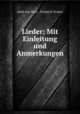 Lieder: Mit Einleitung und Anmerkungen, Jakob von Wart , Friedrich Techen 