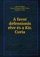 A favor defensionis elve es a Kir. Curia, Geza Schulhof 