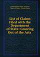 List of Claims Filed with the Department of State: Growing Out of the Acts ., United States Dept . of State, Dept. of State, United States 