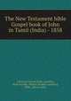 The New Testament bible Gospel book of John in Tamil (India) - 1858, Christian Church India, Apostles, Mark in India, Madras Bombay Auxiliary, BFBS, ABS or other 