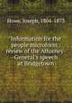 Information for the people microform : review of the Attorney-General