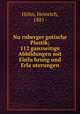 Nu?rnberger gotische Plastik; 112 ganzseitige Abbildungen mit Einfu?hrung und Erla?uterungen, Heinrich Hohn 