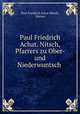 Paul Friedrich Achat. Nitsch, Pfarrers zu Ober- und Niederwuntsch ., Paul Friedrich Achat Nitsch, Horace 