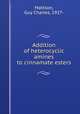 Addition of heterocyclic amines to cinnamate esters., Mattson, Guy Charles, 1927- 