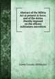 Abstract of the Militia Act at present in force; and of the duties thereby imposed on the officers & militiamen microform, Lower Canada. Militia Act 