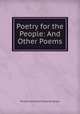 Poetry for the People: And Other Poems, Richard Monckton Milnes Houghton 