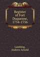 Register of Fort Duquesne, 1754-1756, Lambing, Andrew Arnold 