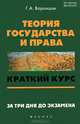 Теория государства и права. Краткий курс. За три дня до экзамена - 4 изд., Воронцов Григорий Арсентьевич 