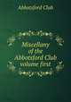 Miscellany of the Abbotsford Club volume first, Abbotsford Club 