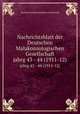 Nachrichtsblatt der Deutschen Malakozoologischen Gesellschaft. jahrg 43 - 44 (1911-12), Deutsche Malakozoologische Gesellschaft 