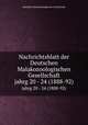 Nachrichtsblatt der Deutschen Malakozoologischen Gesellschaft. jahrg 20 - 24 (1888-92), Deutsche Malakozoologische Gesellschaft 