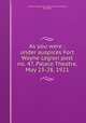 As you were : under auspices Fort Wayne Legion post no. 47, Palace Theatre, May 23-28, 1921, American Legion. Fort Wayne Post no. 47,Fowler, Betty Wells 