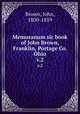 Memoranum sic book of John Brown, Franklin, Portage Co. Ohio. v.2, Brown, John, 1800-1859 