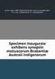 Specimen inaugurale exhibens synopsin molluscorum Brabanti? Australi indigenorum, Jean Kickx 