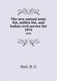 The new annual army list, militia list, and Indian civil service list. 1876, Hart, H. G 