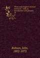 Three early English metrical romances : with an introduction and glossary. 18, Robson, John, 1802-1873 