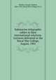 Submarine telegraphic cables in their international relations. Lectures delivered at the Naval War College, August, 1901, Wilson, George Grafton, 1863-1951,Naval War College (U.S.) 