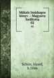 Makzor Imadsagos konyv . : Magyarra forditotta, Jozsef Schon 