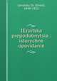 IEzuitska prepodobnytsia : istorychne opovidanie, Levytsky, Or. (Orest), 1849-1922 