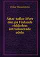 Attar-taflor ofver den pa Finlands riddarhus introducerade adeln, Oskar Wasastjerna 