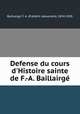 Defense du cours d