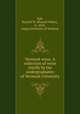 Vermont verse. A collection of verse chiefly by the undergraduates of Vermont University, Taft, Russell W. (Russell Wales), b. 1878, comp,University of Vermont 