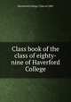 Class book of the class of eighty-nine of Haverford College, Haverford College. Class of 1889 