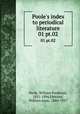 Poole`s index to periodical literature. 01 pt.02, Poole, William Frederick, 1821-1894,Fletcher, William Isaac, 1844-1917 