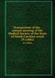 Transactions of the . annual meeting of the Medical Society of the State of North Carolina serial. 29 (1882), Medical Society of the State of North Carolina. Meeting,Benson Reid Wilcox Rare Book Endowment 