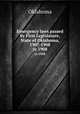 Emergency laws passed by First Legislature, State of Oklahoma, 1907-1908. yr.1908, Oklahoma 