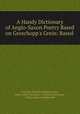 A Handy Dictionary of Anglo-Saxon Poetry Based on Groschopp