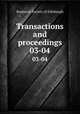 Transactions and proceedings. 03-04, Botanical Society of Edinburgh 