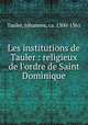Les institutions de Tauler : religieux de l