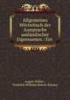 Allgemeines Worterbuch der Aussprache auslandischer Eigennamen.: Ein ., August Muller 