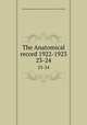 The Anatomical record 1922-1923. 23-24, American Association of Anatomists,American Society of Zoologists 