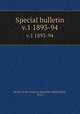 Special bulletin. v.1 1893-94, Bureau of the American Republics (Washington, D.C.) 