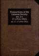 Transactions of the Linnean Society. ser. 2 v. 17 (1914-1921), Linnean Society of London,Linnean Society of London. Library. Catalogue 
