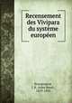 Recensement des Vivipara du systeme europeen, Jules Rene Bourguignat 