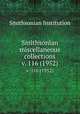 Smithsonian miscellaneous collections. v. 116 (1952), Smithsonian Institution 