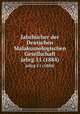 Jahrbcher der Deutschen Malakozoologischen Gesellschaft. jahrg 11 (1884), Deutsche Malakozoologische Gesellschaft,Kobelt, Wilhelm, 1840-1916,Deutsche Malakozoologische Gesellschaft. Nachrichtsblatt der deutschen Malakozoologischen Gesellschaft 