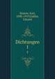 Dichtungen. 1, Stamm, Karl, 1890-1919,Gubler, Eduard 