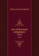 List of licensed embalmers. 1913, Illinois. Board of Health 
