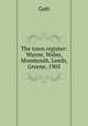 The town register: Wayne, Wales, Monmouth, Leeds, Greene, 1905, Gott 
