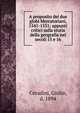 A proposito dei due globi Mercatoriani, 1541-1551; appunti critici sulla storia della geografia nei secoli 15 e 16, Ceradini, Giulio, d. 1894 