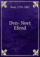 Dvn- Neet Efend, Neet, 1735-1807 